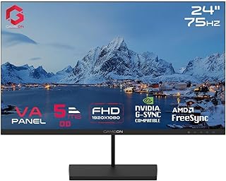 Compare GAMEON Basic Series 24” VA Gaming Monitor – FHD 1080p, 100Hz Refresh Rate, 5ms Response Time, AdaptiveSync Technology, HDMI 1.4 Port, BuiltIn Speakers, Smooth Console & PC Gameplay, GB24F100  Black at KSA Price