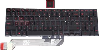 Compare US Red Backlit Keyboard FramelessWithout Frame Replacement Compatible with DELL G33779,G33590,G33579,G55587,G55590,G77790 Red Print at KSA Price