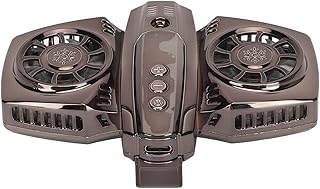 Compare Cell Phone Cooler, Dual Core Semiconductor Cooling Fan, Turbines Cooler with Low Noise, Ideal for Playing Games, Live Streaming & Phone Charging at KSA Price