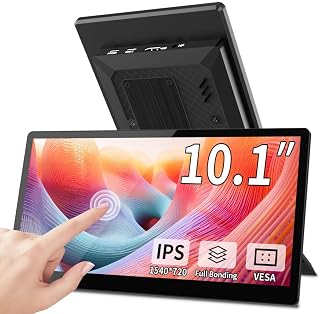 10.1 Inch Touchscreen Mini Monitor, IPS 1540×720 USB-C…