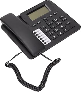 Compare Corded Telephone, LCD Display Hands Free Caller Business Phone, Alarm Clock Phone with Speed Dial, Ideal for Home, Hotel & at KSA Price
