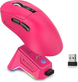 Wireless Gaming Mouse with RGB Charging Dock, 57g…