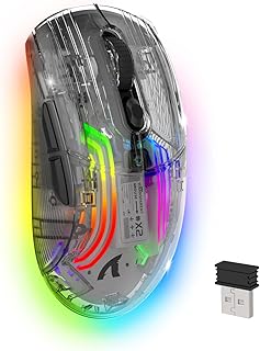 Wireless Gaming Mouse PC Transparent Shell Computer…