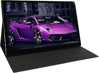 Compare Dpofirs Portable Monitor 4K, 15.6 Inch Extra Screen for Laptop, 10 Point Touch Screen 3840 X 2160 60Hz Refresh 16:9 USB C External Display at KSA Price