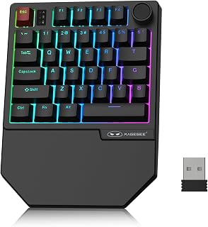 MageGee Wireless One Handed Gaming Keyboard, Tri-Mode…