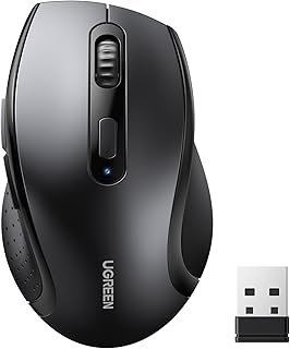 UGREEN Wireless Mouse Ergonomic, 2.4GHz Cordless Computer…