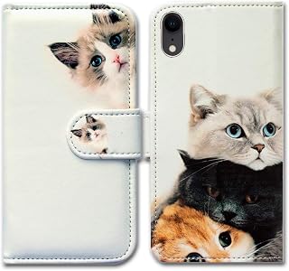 iPhone XR Wallet Case,Bcov Cute Brown Cat Leather…