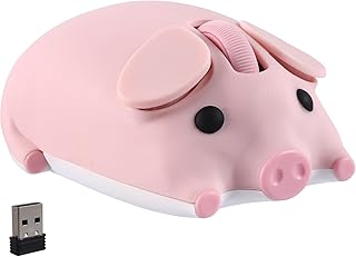 Compare Wireless Bluetooth Mouse Cute Animal Pig Shape 2.4G & Bluetooth Dual Mode Computer Mice with USB Receiver Portable Compact 1200DPI Optical Cordless Mouse for Laptop iPad PC Chromebook Kids Gift Pink at KSA Price