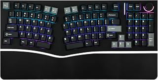 Compare MechLands Feker Alice98 Ergonomic 98 Keys Gaming Keyboard, QMKVIA USBC Wired Custom Keyboard, Hot Swappable Gasket Mechanical Keyboard with 5 Layer Paddings, Knob, NKRO, RGB for WinMac Black at KSA Price