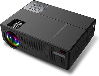 Compare WiFi Projector for Outdoor, Native 1080P Mini Videos Projector, Outdoor Home Cinema Home Projector Compatible wTV Stick, PC,DVD, Laptop Color : Black at KSA Price