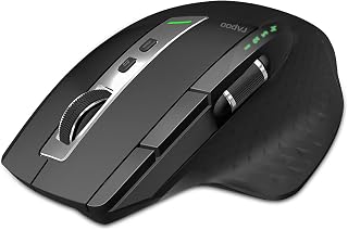 Compare Rapoo Bluetooth Wireless Mouse, 4 Adjustable DPI Rechargeable, MultiDevice 3 Bluetooth+USB Programmable Ergonomic Mouse with Side Roller, Laser Mouse for Laptop Desktop PC at KSA Price