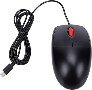 Compare USB C Wired Mouse, 1200 DPI Quiet Optical Computer Mouse Black at KSA Price