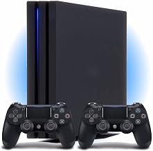 Compare PlayStation 4 Pro Gaming Console with 2 DualShock Controllers, Blackجهاز ألعاب بلاي ستيشن 4 برو مع وحدتي تحكم DualShock، أسود at KSA Price