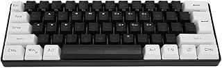 Compare 60% Wired Gaming Keyboard, Mechanical Sensing Mini Gaming Keyboard, RGB Illuminated Ultra Compact Keyboard with 61 Keys, Ergonomic Keyboard for LaptopPCGamer at KSA Price
