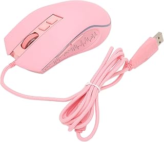 Compare Jiawu Gaming Mouse, 4 Adjustable DPI 12003600 RGB Backlit Ergonomic Design PC Gaming Mice Computer Mice with Optical Sensor for Home Pink at KSA Price