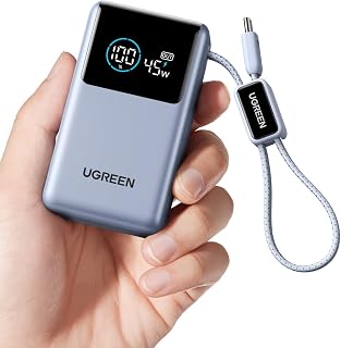 Compare UGREEN Nexode Pro Mini Power Bank 45W 10000mAh Builtin USB C Cable at KSA Price