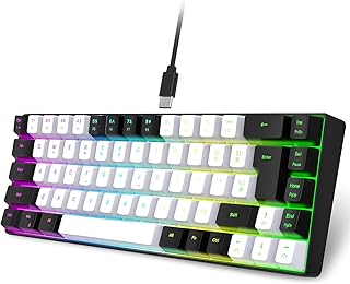 Wired Gaming Keyboard, RGB Backlit Membrane Gaming…
