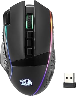 Compare Redragon M991 Wireless Gaming Mouse, 19000 DPI WiredWireless Gamer Mouse wRapid Fire Key, 9 Macro Buttons, 45Hour Durable Power Capacity and RGB Backlight for PCMacLaptop at KSA Price