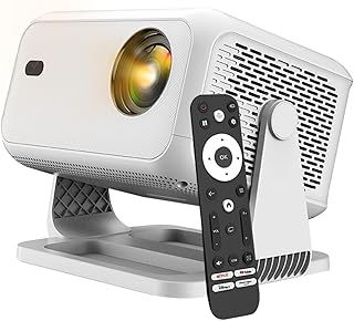 Compare Netflix Officially 4K Smart Projector with WiFi and Bluetooth, AI Auto Focus 800 ANSI 1080P Native Portable Outdoor Indoor Home Video Projectors  White at KSA Price