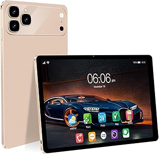 Compare Tablet,10.1" Android Tablet 8GB RAM 256GB ROM HD 1280x800 IPS Touchscreen,Dual SIM Card Slots,Dual Band WiFi,GMS,BT 5.0,Dual Camera Gold at KSA Price