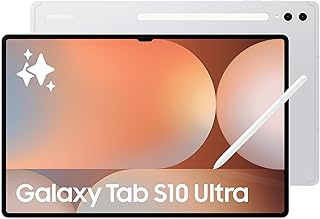 Compare Samsung Galaxy Tab S10 Ultra, AI Tablet, Android Tablet, 5G, 12GB RAM, 256GB Storage, AMOLED Display, Antireflection, Durable, S Pen Included, Platinum Silver KSA Version at KSA Price