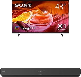 Compare Sony BRAVIA 43 Inch TV 4K UHD High Dynamic Range Smart Google TV  KD43X75K 2022 Model with Sony 2.0Ch HTS100F at KSA Price