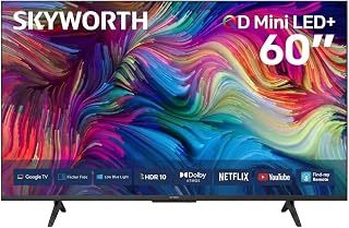 Compare SKYWORTH 60X6400H 60Inch 4K UHD QD Mini LED Smart Google TV, HSR 120Hz, Dolby Vision & Atmos, HDR10+, Google Assistant, Chromecast Builtin, WiFi, Bluetooth at KSA Price