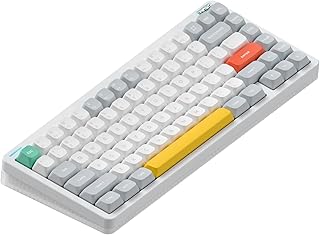 Compare NuPhy Halo75 V2 Mechancial Gaming Kyeboard,75% Wireless Hot Swappable Bluetooth keyboard,83 Kyes RGB Backlit Keyboard,Support Bluetooth2.4GHzUSBCWhite Lemon Switch at KSA Price