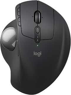 Compare Logitech MX Ergo S Advanced Wireless Trackball Mouse, USBC Rechargeable Wireless Ergonomic Mouse with Bluetooth and Encrypted Dongle, 6 Programmable Buttons, for PCMac  Graphite at KSA Price
