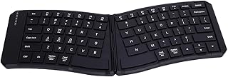 Compare Asixxsix Ergonomic Foldable Keyboard, 80 Keys V Shape Split Folding Travel Bluetooth Keyboard, Portable Rechargeable Wireless Bluetooth Folding Keyboard for Tablet, Laptop at KSA Price