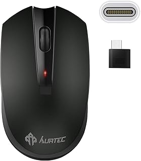 Compare AURTEC Type C Wireless Mouse, 2.4GHz USBC Wireless Mice for Laptop and More USBC Devices at KSA Price