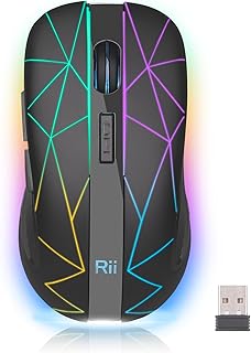 Rii RM200 Wireless Mouse, 5 Buttons Rechargeable…