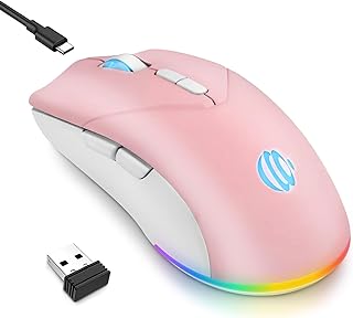 Wireless Bluetooth Mouse, Rechargeable USB Optical…