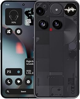 Compare Nothing Phone 3 Cell Phone, 5G Unlocked Phones 512GB, Android 15, Snapdragon 8s Gen4, AI Mobile Phones with Four 50MP Cameras & AMOLED Display, 5150mAh, Glyph Interface, Smartphone Black at KSA Price