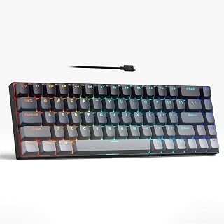 Compare MageGee Portable 60% Mechanical Gaming Keyboard, RGB Backlit Compact 68 Keys Mini Wired Office Keyboard with Red Switches for Laptop PC Mac  Gradient Black at KSA Price