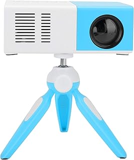 Compare 1080P Mini Projector, HD Video Projector with Rack HiFi Stereo 60in Projector Screen Portable Projector Home Theater for Video TV Movie Party GameBule yellow at KSA Price