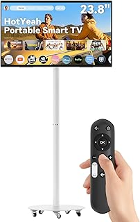 Compare HotYeah 23.8inch Portable Smart TV, 1080P 106% sRGB EDLACertified Smart Monitor, Support Voice Control, wBuiltin 10000mAh Battery, Scroll Wheels & Full Rotation White at KSA Price