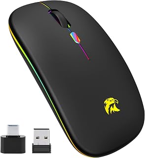 Wireless Mouse, Bluetooth Mouse, LED Slim Two…