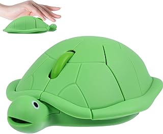 Compare elec Space Wireless TurtleShaped Mouse, 2.4G Optical Computer Mouse, 3 Buttons, 12 x 7.7 cm Mint Green at KSA Price