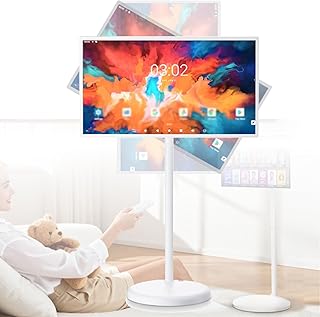 Compare 27 inch Portable Rolling TV, 1080P Smart Portable Wireless Touch Screen TV on Wheels with FHD IPS Large Display, Larger Battery Up to 6hr 8G+128G at KSA Price