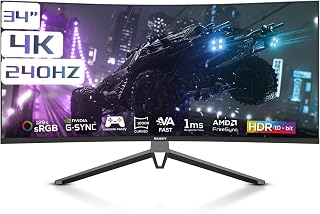 Compare Majesty 34" Curved 1000R Gaming Monitor | UWQHD 3440 x 1440 | VA | 240Hz | 1ms | HDR | 129% sRGB | GSYNC & FreeSync | HDMI 2.1 | DP | VESA | Builtin Speakers at KSA Price