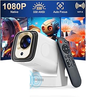 Compare HY310 Projector Android 11 4K Native 1080P with Native Auto Focus 330ANSI Dual WiFi BT5.4 Air Mouse Home Outdoor Movie Projector with Speaker at KSA Price