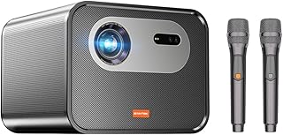 Compare BYINTEK R90 Rock Native Full HD 1920 * 1080p DLP Projector,3D Projector with Automatic Focus TOF and Microphone,2200 ANSI, Android 11.0, 4K Support,for home theaterKTVbusinessgamespowerpoint at KSA Price