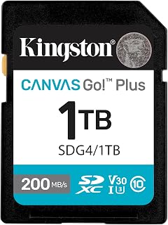 Compare Kingston 1TB Canvas Go Plus SD Card | Up to 200MBs | Class 10, UHSI, U3, V30 | SDG41TB at KSA Price