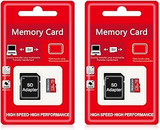 2 Pack 128GB TF Card with Adapter, Class 10…