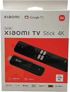 Compare Mi TV Stick 4K Ultra HD Streaming Device, Android TV 11 with Google Assistant Voice Remote Control Streaming Media Player, Chromecast Builtin, 2GB 8GB HDRAV12.4G5G WiFiBT 5.2, 2022 Latest at KSA Price