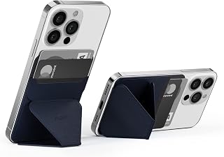 Compare MOFT Reusable Adhesive 4in1 Cell Phone Grip, Phone Stand, Card Holder, Adjustable Viewing Angles, Thin Design with Grip to be Held for All iPhone Android Smartphones Dark Blue at KSA Price