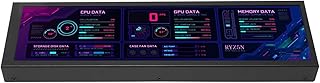Compare DAUZ Computer Temp Monitor, Energy Saving PC Sensor Panel Display 8.8 Inch IPS for Desktop PC Black at KSA Price