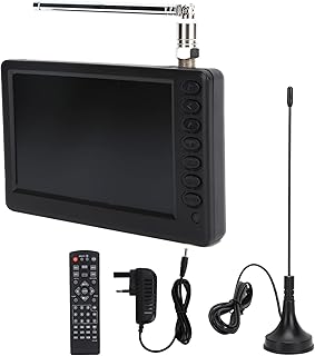Compare Portable TV with Freeview,5 Inch 1080P Digital Mini TV Small Analog Television with 1500mAh Battery or Motorhome, Caravan, Car at KSA Price