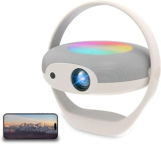 Compare Smart Projector Ambient with Android 14,Supports 4K,AI Auto Focus & White NoiseWake Up Mode,Bluetooth Speaker+Sleep Aid Mode+RGB Atmosphere Light,Multifunctional Portable Projector for Home Theater at KSA Price